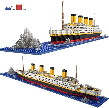 Poxl Titanic Maquette Brique Construction 1860 Pieces Puzzle Diamant Bateau 3d Modele Jeu De Construction Kit Amazon Fr Bricolage