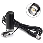 Bingfu Vehicle Ham Mobile Radio Antenna Dual Band 136-174MHz 400-470MHz | Amateur VHF UHF Radio Antenna, Car Truck Lip Mount Fixed Bracket, NMO Mount, Low Profile, with 5m 16.5 feet Cable
