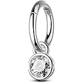 COCHARM 16G Clicker Rook Earrings Dangle Hoop Helix Earrings for Women 6mm 8mm Surgical Steel Rook Helix Piercing Jewelry Dangling Lobe Earring