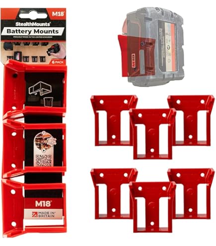 Stealth Mounts 6 Pack Battery Mounts For Makita 18V LXT Batteries Black - Foto 11