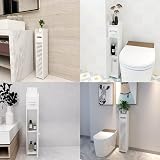 Qimu White Floor Cabinet Waterproof Free-Standing Bathroom Storage 1 Door view 6