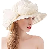 RZTA Women's Sun Hats Wide Brim Beach Hat Straw Visor Ponytail Summer UV Packable Foldable Beach Vacation Essentials