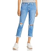 Paige Womens Brigitte Mid Rise Boyfriend Jeans