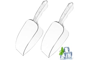 Kichvoe Ice Scoop for Freezer: Plastic Scoops 2Pcs Multi-Purpose Grain Scooper Reusable for Food Candy Sugar Coffee Grounds