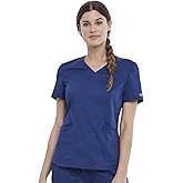 Cherokee Scrubs for Women V-Neck Scrub Top with 2 Pockets, Ultra Soft Stretch, Durable Easy Care Medical Uniform - WW612