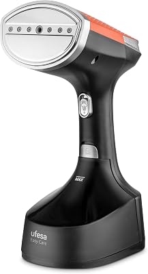 Easy Care 1700W Ferro a vapor vertical, elimina rugas, desinfeta e desodoriza, vapor contínuo 30 g/min, pronto em 25s, depósito de 300ml, cabeça extra grande, escova para tecidos grossos