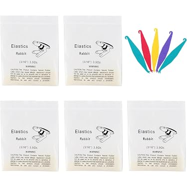 10000-Pack Mixed Color Orthodontic Elastic Bands - Super Elastic, 2.5-6.5oz (Dental Ligatures)