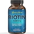 Biotin 10000mcg for Hair Skin and Nails - Honeydew Biotin Hair Vitamins for Faster Hair Growth and Nail Care - Vitamin B7 Bio