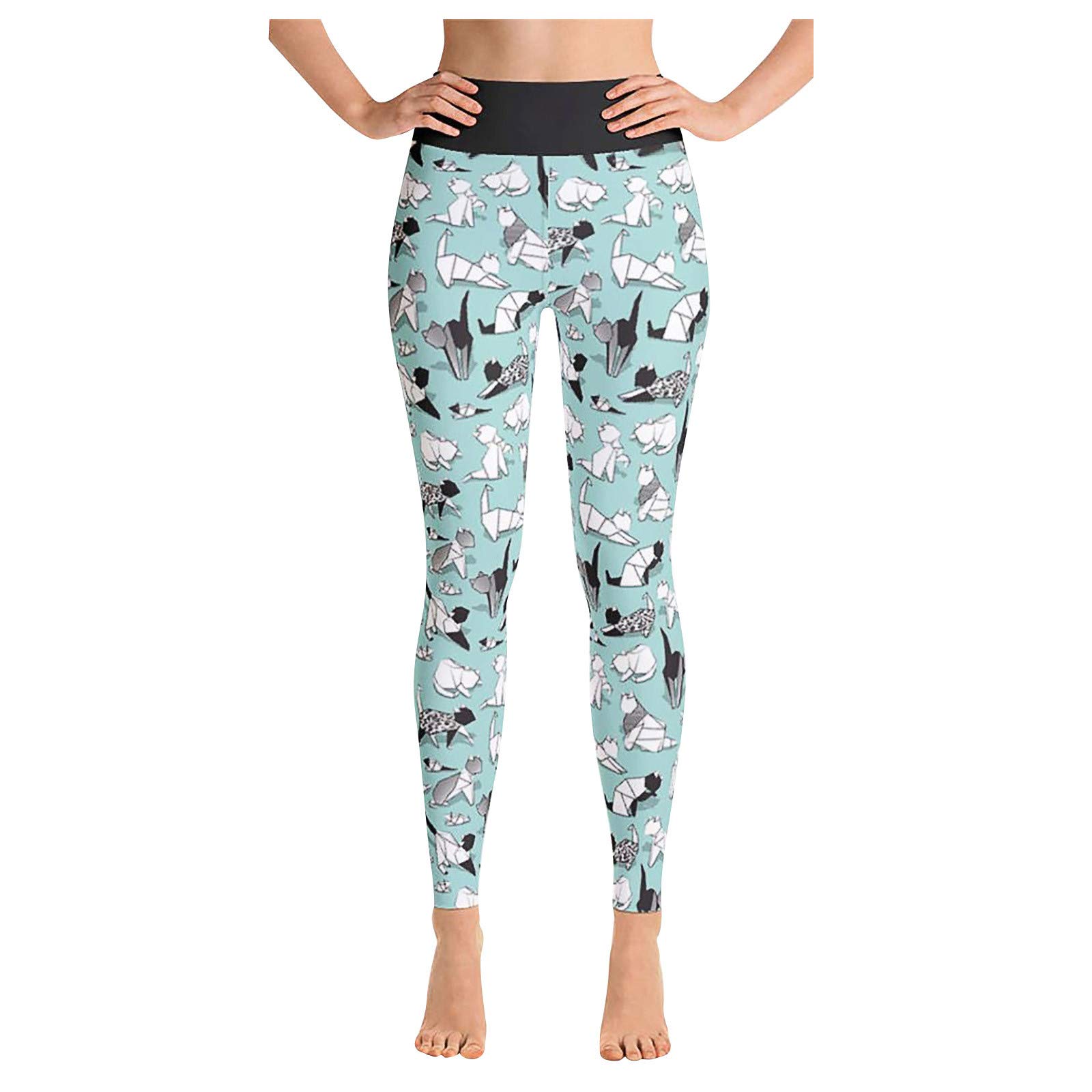 ANJUNIE Women's High Waist Yoga Pants Tummy Control Butt Lifting Push Up Leggings