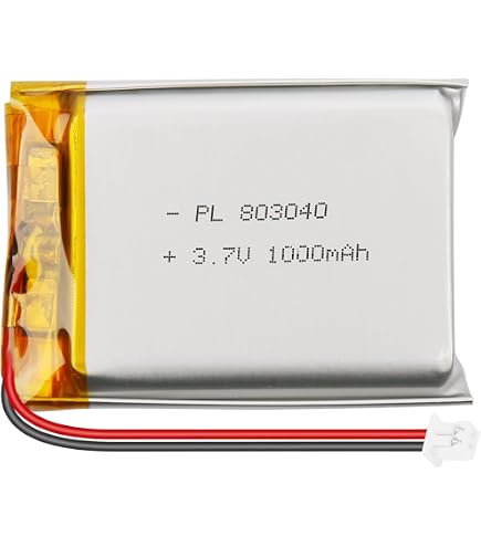 Amazon.com: AKZYTUE 3.7V 1000mAh 803040 1S LiPo Battery, Micro JST