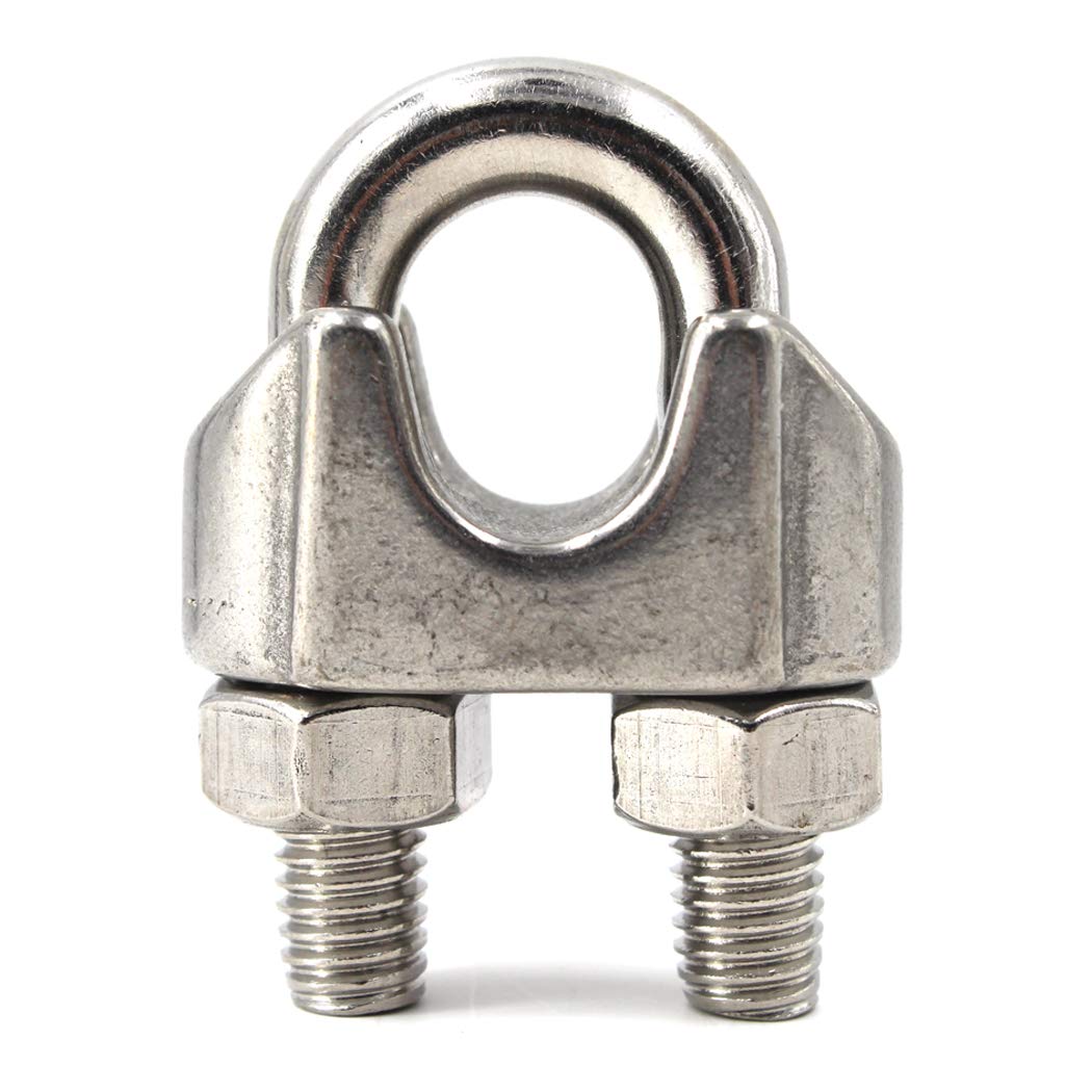 20PCS M5 Wire Rope Clip Cable Clamps 304 Stainless Steel