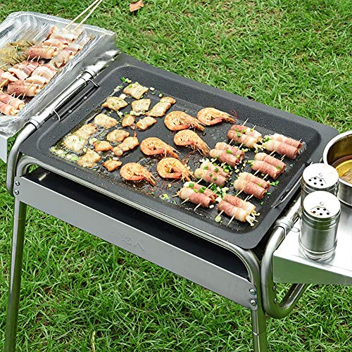 JANRON Black Premium Cast Steel NonStick Griddle Pan for Induction