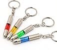 SWEETHOMEDECO 4 Packs Car Static Human Body Static Eliminator Discharger, Silver Tone High Voltage Anti-Static Keychain ESD Tool Sets, Charger 181