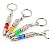 SWEETHOMEDECO 4 Packs Car Static Human Body Static Eliminator Discharger, Silver Tone High Voltage Anti-Static Keychain ESD T