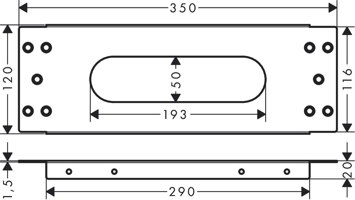 hansgrohe 28016000 sBox Plate for Tile Mounted Installation Multi-Colour - Image 3