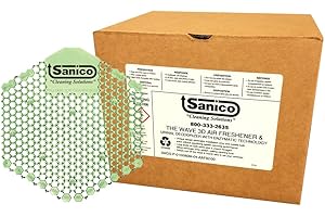 Sanico Cucumber Melon 30-Day Air Freshener and Urinal Deodorizer Screen with Enzymatic Technology, 10 per Case