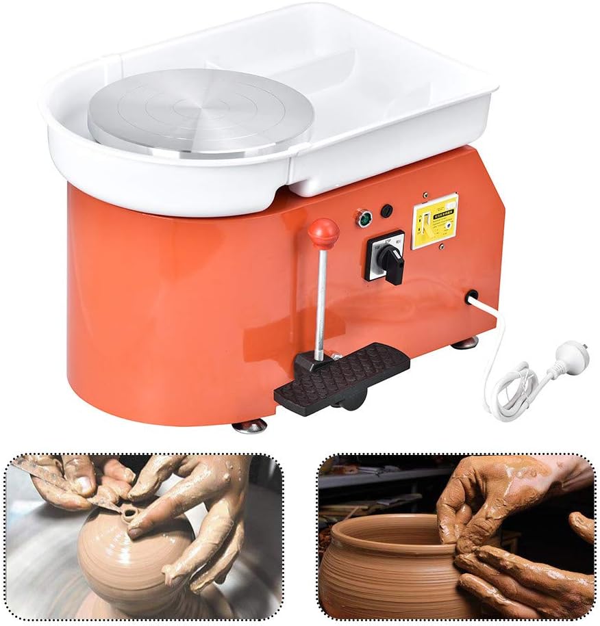 TTLI 25CM 350W Electric Pottery Wheel Machine Ceramic Work Clay Art Craft 110V