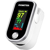 Aleshon Pulse Oximeter, 4 Color TFT Screen Oxygen Monitor Fingertip | Blood Oxygen Saturation Monitor with Heart Rate and Fas