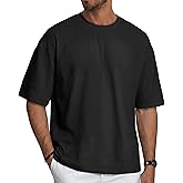 rosemia Oversized Tshirts for Men Crewneck Graphic Tees Basic Short Sleeve Loose Fit Tops
