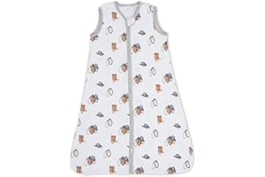 LollyBanks Sleep Sack, 100% Organic Cotton Baby Sleep Sack, 0.5 TOG Sleep Sack Lightweight, 2-Way Zipper Toddler Sleep Sack Soft, 0-6 Months Newborn Sleep Sacks for Baby Boys (Cowboy Outfit)