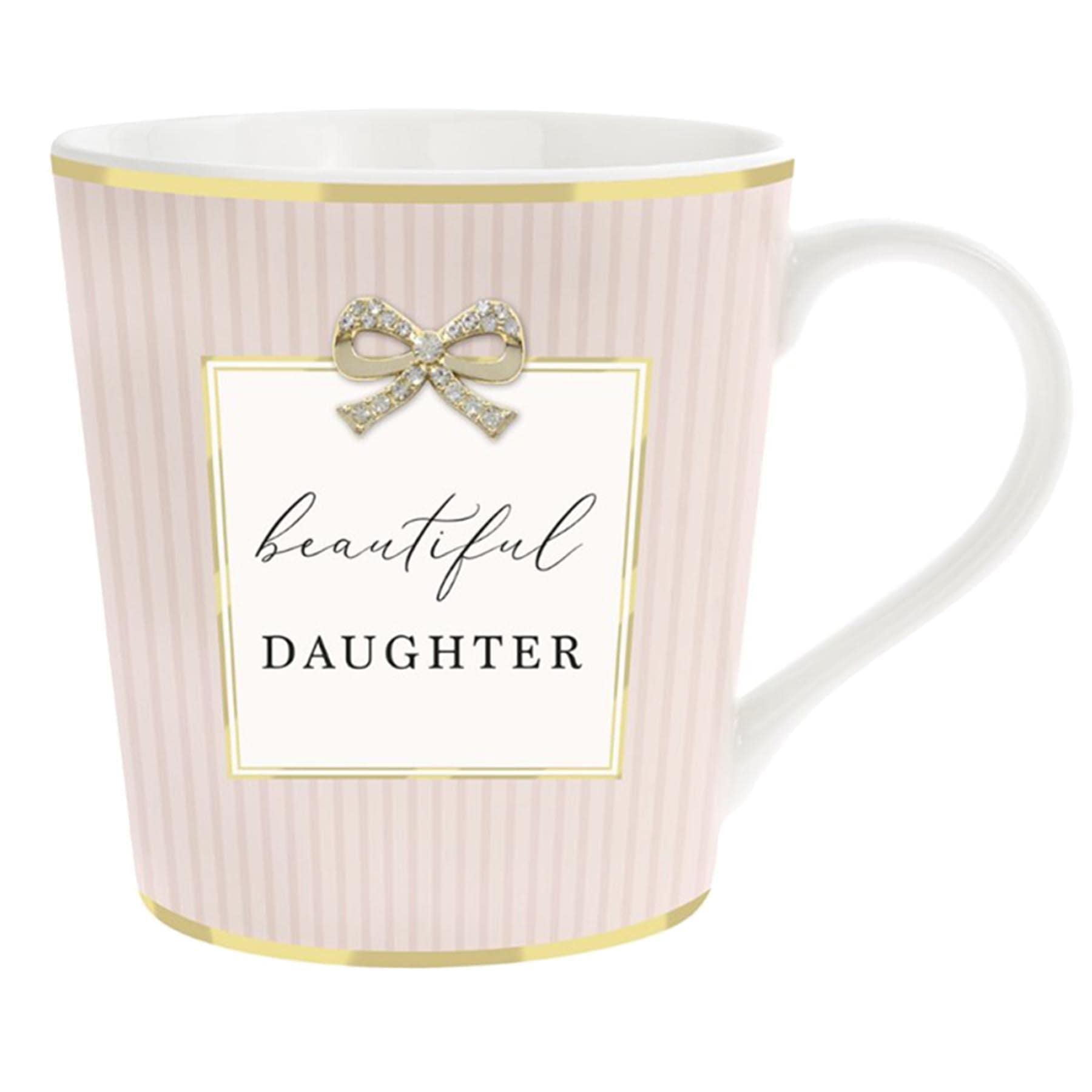 Lesser & Pavey British Designed Coffee Mug | Ceramic Coffee Mugs for Home or Work | Large Mugs for Hot Drinks | Tea and Coffee Beautiful Daughter Mug - Madelaine by Hearts Design