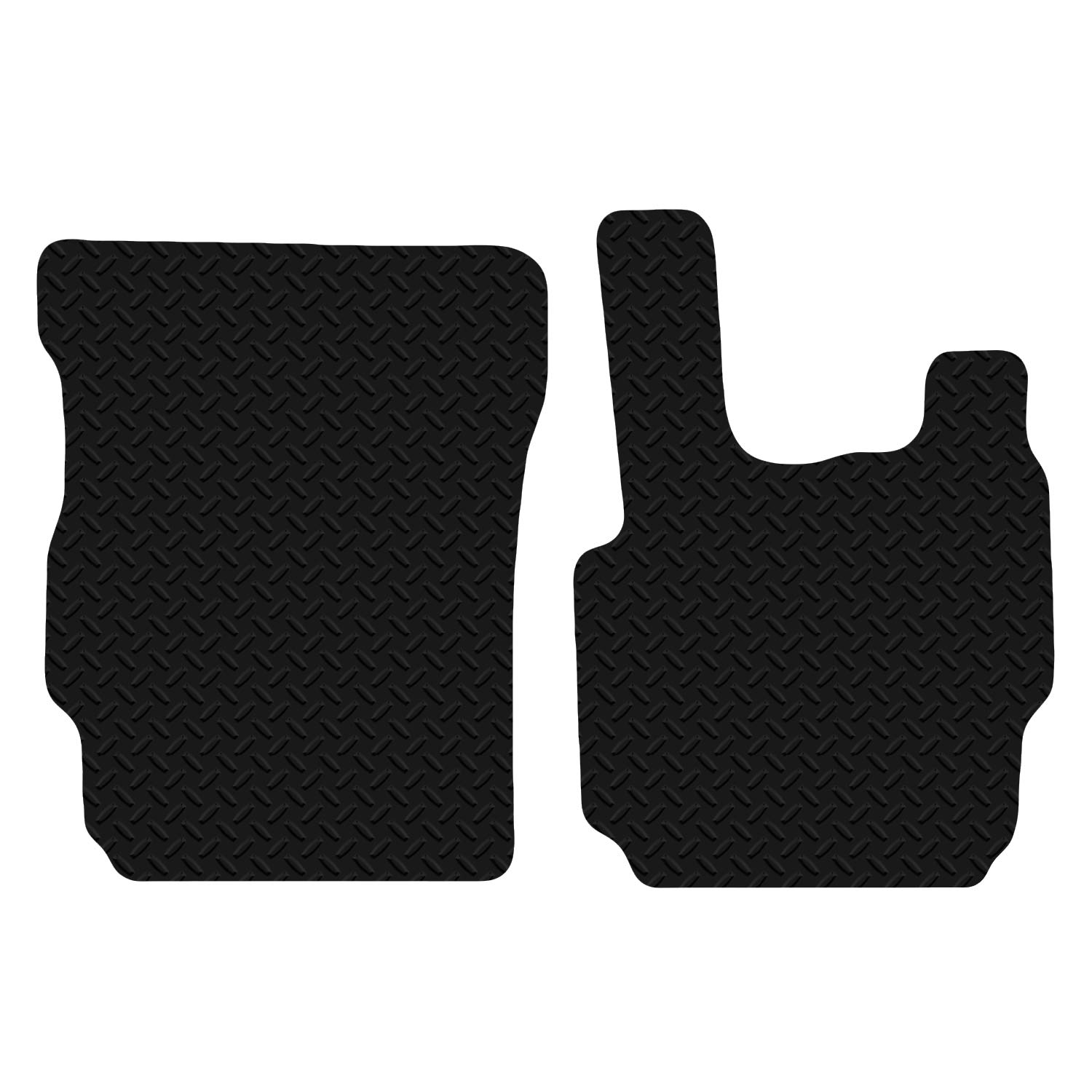 Carsio Car Mats For DAF CF 3mm 2pc Set Tailored Fit Rubber Floor Mat Complete Accessory Black Custom Fitted - Anti-Slip Backing, Heavy Duty & Waterproof