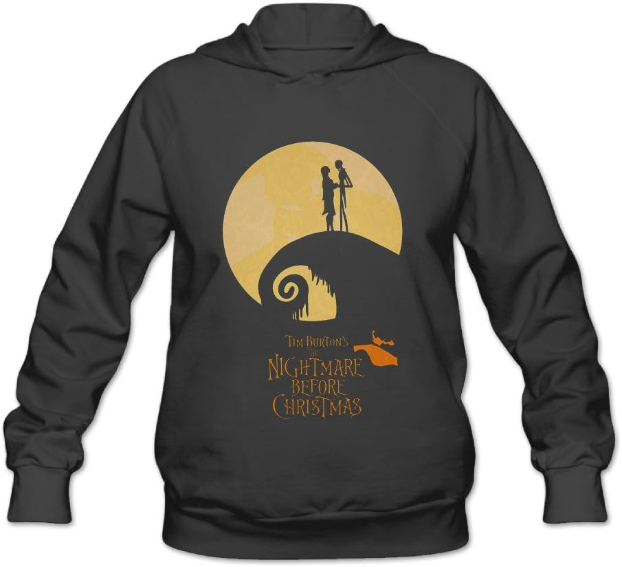 DVPHQ Women's Best The Nightmare Before Christmas Hoodies Black