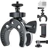 UTEBIT Bike Camera Mount Clamp with 1/4" Screw and Bicycle Handlebar Mount for Bike, Bicycles, Gopro, Electric Vehicles, Moto