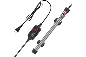 hygger Submersible Aquarium Heater, 100W 150W 200W 300W Adjustable Fish Tahk Heater with Temperature Controller, LED Display, Small Aquarium Betta Heater for up to 20/26/40/48 Gallons