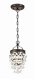 Calypso 1 Light Crystal Teardrop Vibrant Bronze