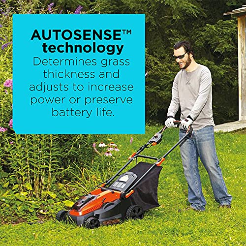 BLACK+DECKER 40V MAX* Cordless Lawn Mower with Battery and Charger