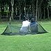 isYoung Hammock with Mosquito Net Parachute Fabric Hammock Net, Durable and Portable, Suit for 2 Persons, Tree Tent, Outdoors (Black)