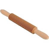Beech Wood 3mm Spaghetti Pasta Cutter Noodle Lattice Roller Docker Dough Cutter Wooden Rolling Pin Spaghetti Pasta Maker Beechwood Noodle Cutter Rolling Pin Kitchen Cooking Tools