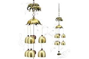 Virekm Sympathy Wind Chimes,Elephant Wind Chimes Deep Tone for Garden, Patio, Home or Outdoor Decor,Memorial Wind Chimes for Loss of Loved One,Gifts for Mom,Father