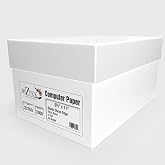 Biztek Continuous Computer Paper 9 1/2 x 11 Blank White Clean Edge 1 Part 20 lb. 92 bright Carton | 2,400 sheets