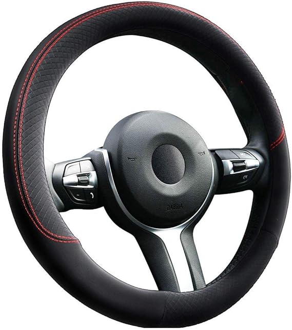 Lenkradbezug Wildleder 38cm - Rutschfeste Abdeckung Coffee Farbe