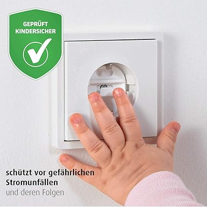 reer Steckdosen-Kappe mit Schlüssel, 6+1 Stück, weiß, das Original vom Erfinder des Steckdosen-Schutz