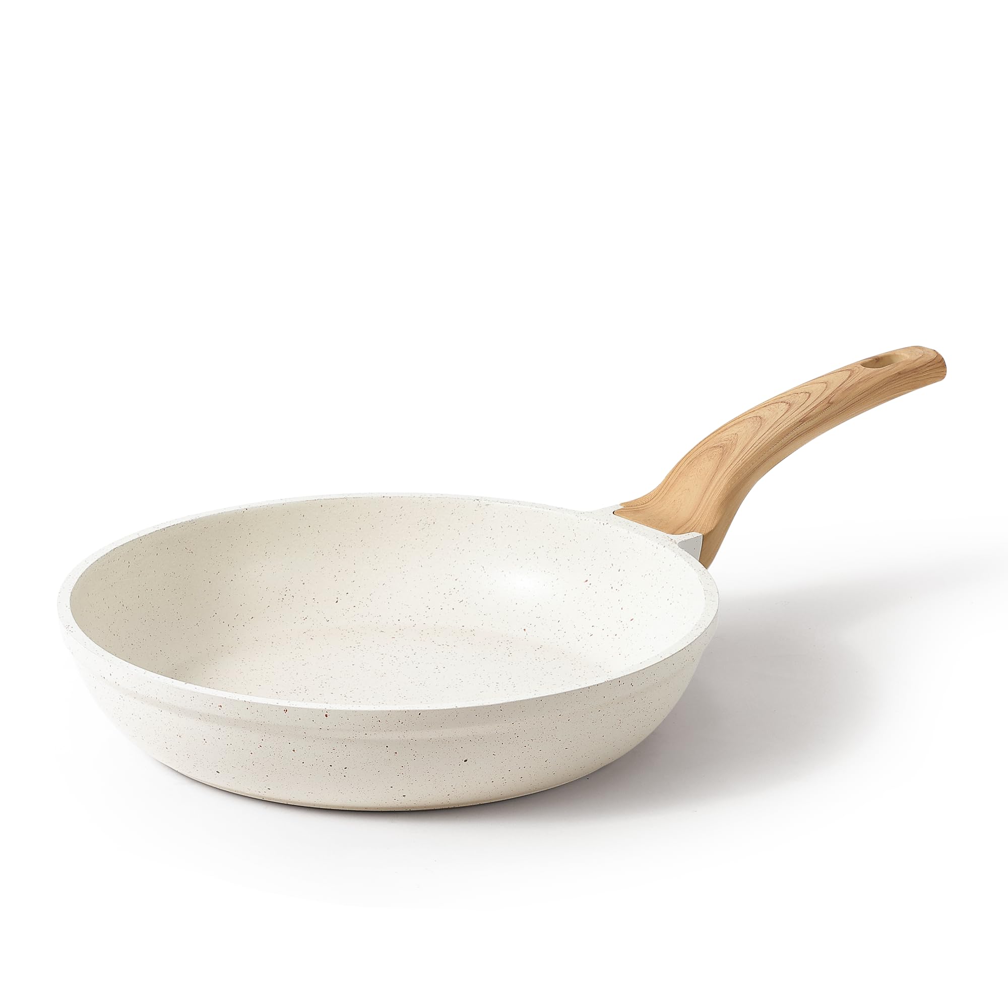 CAROTE 12" Non Stick Frying Pan Skillet, Omelet Pan, Healthy Non Toxic Granite Chef Pan, Induction Compatible Egg Frying Pan with Heat-Resistant Handle, PFOA-Free, Cream White Image CAROTE 12" Non Stick Frying Pan Skillet, Omelet Pan, Healthy Non Toxic Granite Chef Pan, Induction Compatible Egg Frying Pan with Heat-Resistant Handle, PFOA-Free, Cream White Image