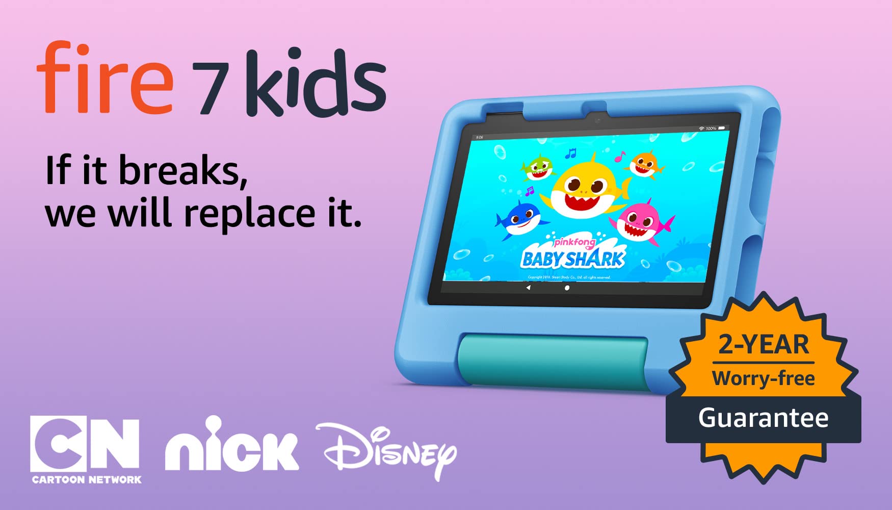 Amazon Fire 7 Kids tablet (newest model) ages 3-7. Top-selling 7