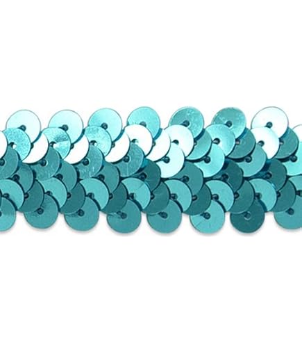 Sequin Trim By The Yard 1/4 Inch (6mm) Holographic Iridescent Metallic - 28 Colors Sewing & Craft Trim