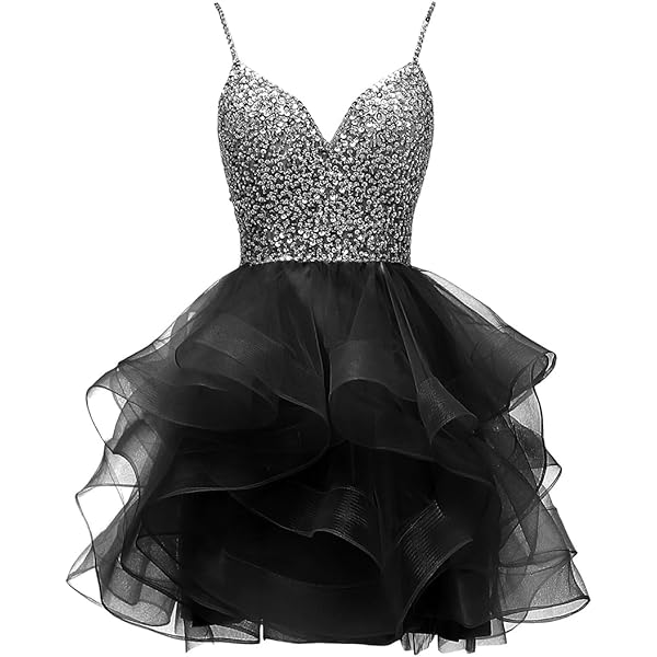 Amazon.com: CLcaojun Women's Beaded Bodice Short Homecoming Dress Tulle  Prom Dress Sequins Party Gown 8 Grade Graduation Dress Black : Clothing,  Shoes & Jewelry