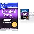 Genteal Tears Lubricant Eye Drops, Moderate Liquid Drops, Twin Pack,0.5 Fl Oz (Pack of 2) Package May Vary & Tears Lubricant Eye Drops, Moderate Liquid Drops, SingleUse Vials,1 Pack of 36 ct