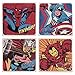 Vandor Marvel Comics 4 Piece Ceramic Coaster Set, Multicolored