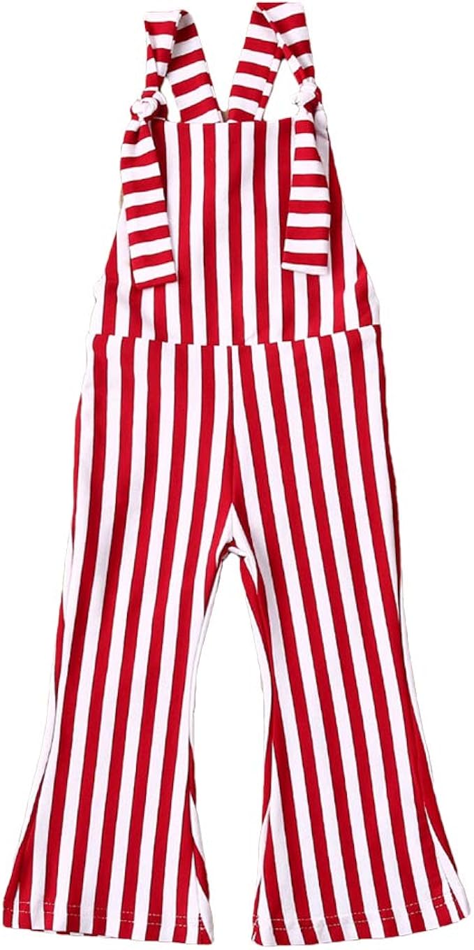 red bell bottom jumpsuit