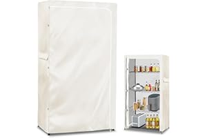 Alickwang Storage Shelf Covers for Wire Shelving,600D Heavy Duty Outdoor Waterproof Shelf Cover,Storage Rack Cover for with Zipper,36''W x 18''D x 72''H,White