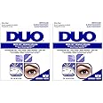 DUO Quick-Set Strip Lash Adhesive - White/Clear, Latex-Free, Water-Resistant, Long-Lasting, Lash Glue, 0.18 oz, 2-Pack