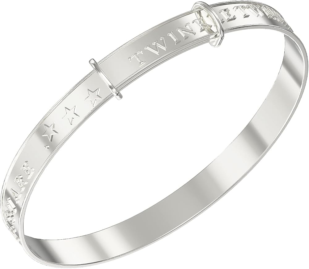 Aeon Expanding Baby Bangle 925 Sterling Silver 0-5 Years Gift Box Polishing