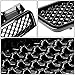 Compatible with Chevy Tahoe/Avalanche/Suburban ABS Plastic Glossy 2-Piece Diamond Mesh Front Bumper Grille (Black)