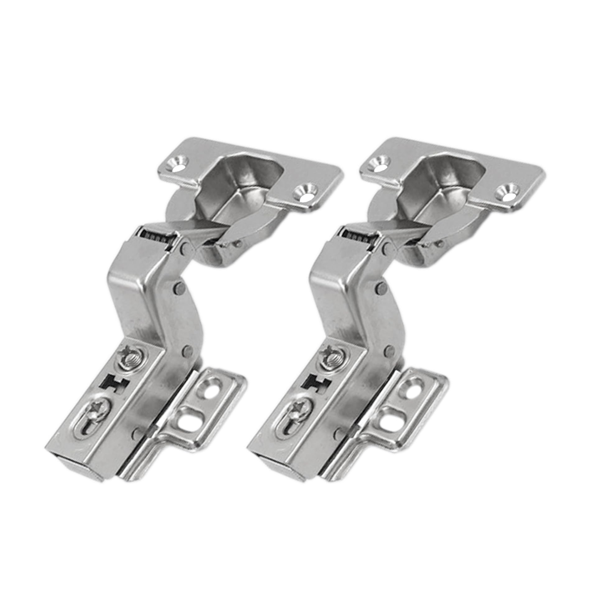 LOOTICH 95 Degree Inset 40mm Soft Close Hinges with Hydraulic Damper for Kitchen Cabinet Cupboard Wardrobe Heavy Thick Door Hinges with Cushioning Buffering Mechanism Pack of 2