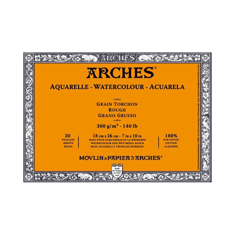 Arches 18 x 26 cm 300 gsm Rough Watercolour Block